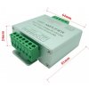 Zesilovač RGBW barevných LED pásků na 12V/24V, posílení signálu pro větší zátěž LED ovladačů a přijímačů, zapojení na DC a svorkovnice kovové saši čtyřkanál
