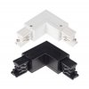 Napájecí spojka L rohová třífázová bílé černé barvy na lištový systém pro kolejnicová LED svítidla GLOBAL Trac PRO TopLux Praha skladem na prodejně ihned