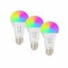 Immax NEO LITE 3x Smart žárovka LED E27 9W RGB+CCT barevná a bílá, stmívatelná, WiFi