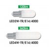 LED žárovka Ecolite LED2W TR E14 4000K do lednice nabo digestoře.TopLux Praha skladem na prodejně