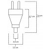 Rozebiratelná vidlice do zásuvky na 230V 2,5A900.002 pro kabel libovolné délky. Zástrčka má připravenou svorkovnici na 2 póly. Ve rariantě bílé i černé.