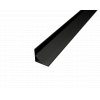Hliníkový rohový černý profil R5 ALU chladící lišta s náklonem 45°pro LED pásek s krytem kulatým,hranatým mléčným lišty 16mm svícení v úhlu Praha skladem