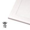 Čtvercový LED panel UGRB6060 102306. 60x60cm bílá barva rámu, 4000K denní bílá, hranaté stropní  stmívatelné svítidlo do podhledu na lanka strop.