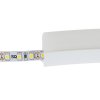 NEON 8x17mm Silikonový bílý ohebný profil pro LED pásek, IP67 SIDE view (metráž)