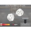 Chytrý ZigBee a radarový přijímač pro stmívání LED svítidel a panelů, stmívač na 230V TRIAK AC 240W zatížení 1,36A do aplikace a na dálkové ovládání.