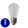Barevná plastová malá LED žárovka E27 pro venkovní použití i pro světelné girlandy - řetězy. Malé světelné vlákno s malou spotřebou - dekorativní osvětlení.