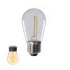Teplá žlutá plastová malá LED žárovka E27 pro venkovní použití i pro světelné girlandy - řetězy Malé světelné vlákno s malou spotřebou dekorativní osvětlení