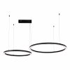 Immax NEO FINO NEW Smart závěsné svítidlo 2 kruhy, 60+80cm, 93W, černé, Zigbee 3.0 07216L