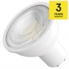 Speciální LED žárovka EMOS s paticí GU10 5,8W s úzkým úhlem 36° na 230V, bodovka otočná bajonetová, podhledová bodová LED žárovka. Skladem za akční ceny.