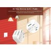 WIFI a rádiový přijímač pro stmívání LED svítidel a panelů, stmívač a spínač do KU68 na 230V TRIAK AC 240W zatížení 1,36A do aplikace a na dálkové ovládání.