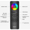 Elegantní RF radarový dálkový ovladač černý magnetický MiBoxer pro barevné RGB a RGB+W a RGB+CCT LED pásky na, čtyři samostatné zóny, velký dosah 30m.