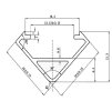 Rozměry zákres technický list rohové LED hliníkové lišty profilu