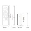 Elegantní RF radarový dálkový ovladač bílý magnetický MiBoxer pro barevné RGB a RGB+W a RGB+CCT LED pásky na, čtyři samostatné zóny, velký dosah 30m.