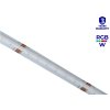 Detail LED pásku Kanlux LCOB 19W RGBW s COB technologií a hladkým světlem bez bodů  Pohled na LED pásek s RGB a bílým světlem (4000K), 24V, IP00 – 5m role s 3M páskou