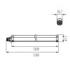 TP Slim 120cm úzké technické prachotěsné a voděodolné lineární svítidlo, rozměry