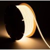 COB LED pásek venkovní IP65 8W 2700K teplá bílá , voděodolný diodový pásek do zásuvky 230V pro dlouhé instalace, zalitý izolovaný světelný pruh bez bodování, kotouč návin 50metrů