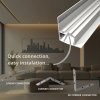 LED profil RECESSED 7 NEW s mléčným difuzorem vytvářející plynulé nepřímé lineární osvětlení