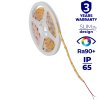 24COB-MINI-IP65 8W/m 3000K teplá bílá 24V CRI>90 LED pásek 5mm úzký venkovní IP65 světelný pruh