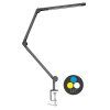 LED stolní lampa SPACE 19W 700 lm CCT 3000–6000K černá, stmívatelná, kloubová, s klipem Ecolite