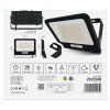 LED reflektor GLARO 100W, černý, IP65, 10000 lm, neutrální bílá