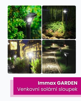 💡 Immax GARDEN je solární LED sloupek s pohybovým a soumrakovým čidlem. 🌜 Při pohybu se světlo automaticky přepne na...