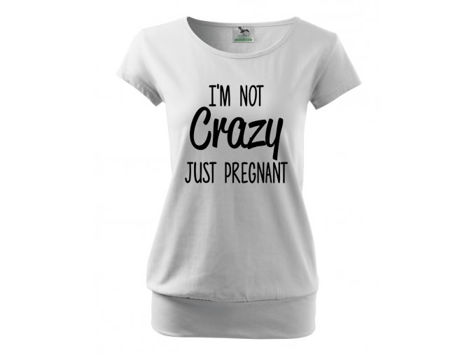 těhotenské bílé tričko nezblázlila jsem se, jen jsem těhotná