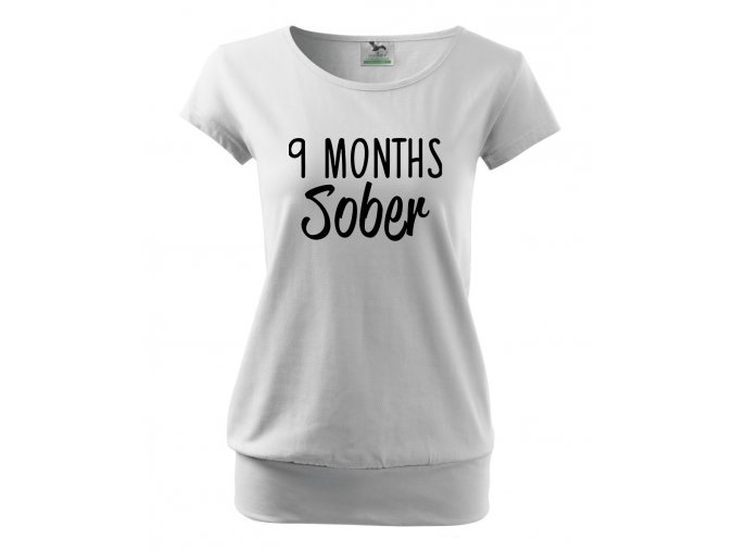 těhotenské tričko 9 měsíců střízlivá