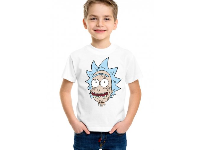 dětské bílé tričko Rick and Morty Rick