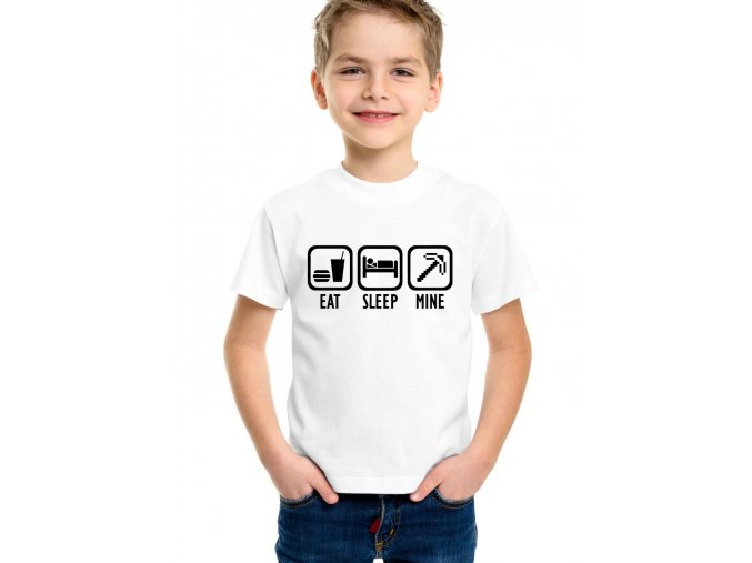 dětské tričko minecraft rutina