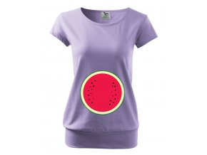 těhotenské fialové tričko meloun