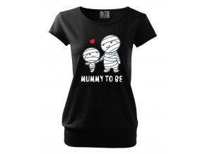 těhotenské tričko máma,mumie budu černé