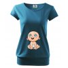 těhotenské tričko Roztomilé miminko modré
