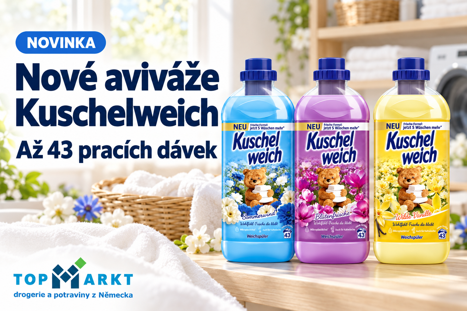 Nové aviváže Kuschelweich na 43 dávek: na Topmarktu jako první v ČR!