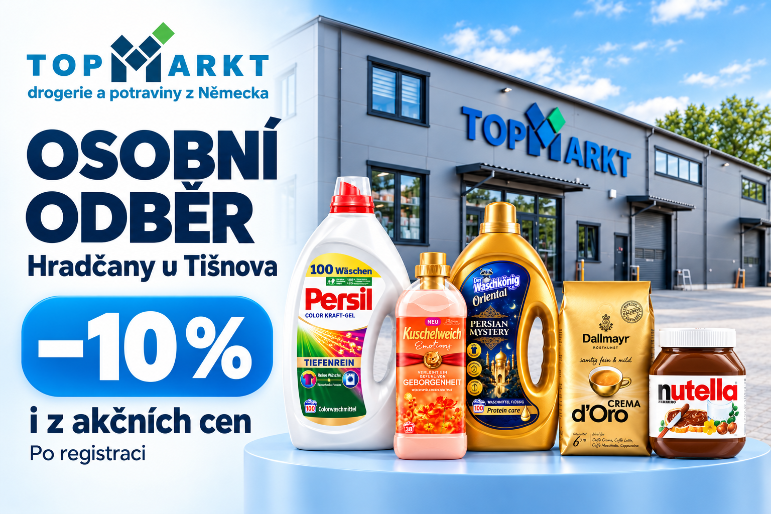 Osobní odběr v Hradčanech: sleva 10 % i z akčních cen