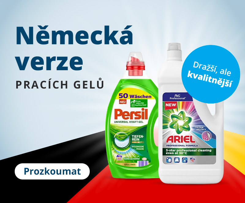 Německá verze pracích gelů