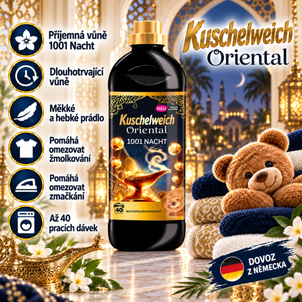 Kuschelweich Oriental 1001 Nacht 1 l – koncentrovaná aviváž, až 40 pracích dávek