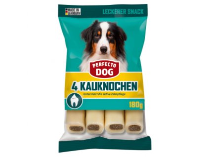Perfecto Dog Gefuellter Kauknochen mit Rind 4 Stueck 180g