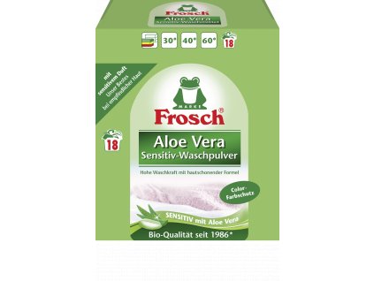 Frosch Prášek na praní Aloe Vera Sensitiv Color 18 Pracích cyklů (1,35kg) - BIO