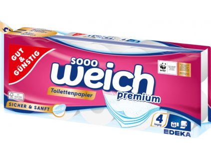 G&G Premium Toaletní papír čtyřvrstvý 10ks á 160 útržků