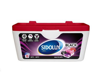 01013616 SIDOLUX MULTICAPS BLACK 10 ks