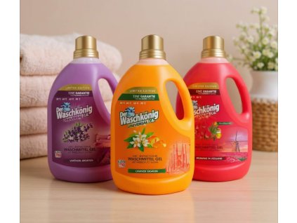 Výhodné balení limitek 3 x Waschkönig XXL Gelu na praní 110 Pracích cyklů