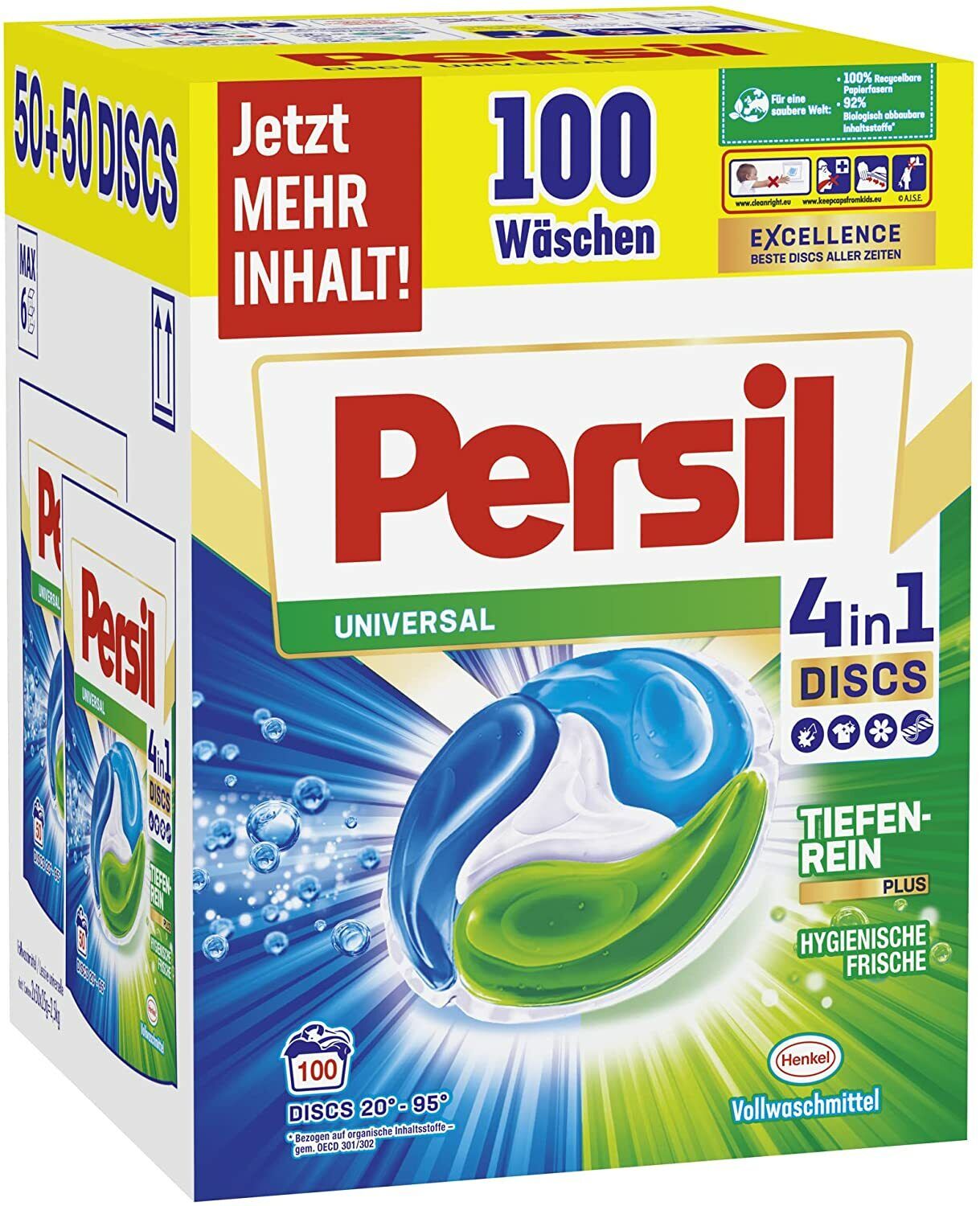 Persil Discs Lösen Sich Nicht Auf Persil Discs Universal Tiefen Rein PLUS 4v1 100 Pracích cyklů
