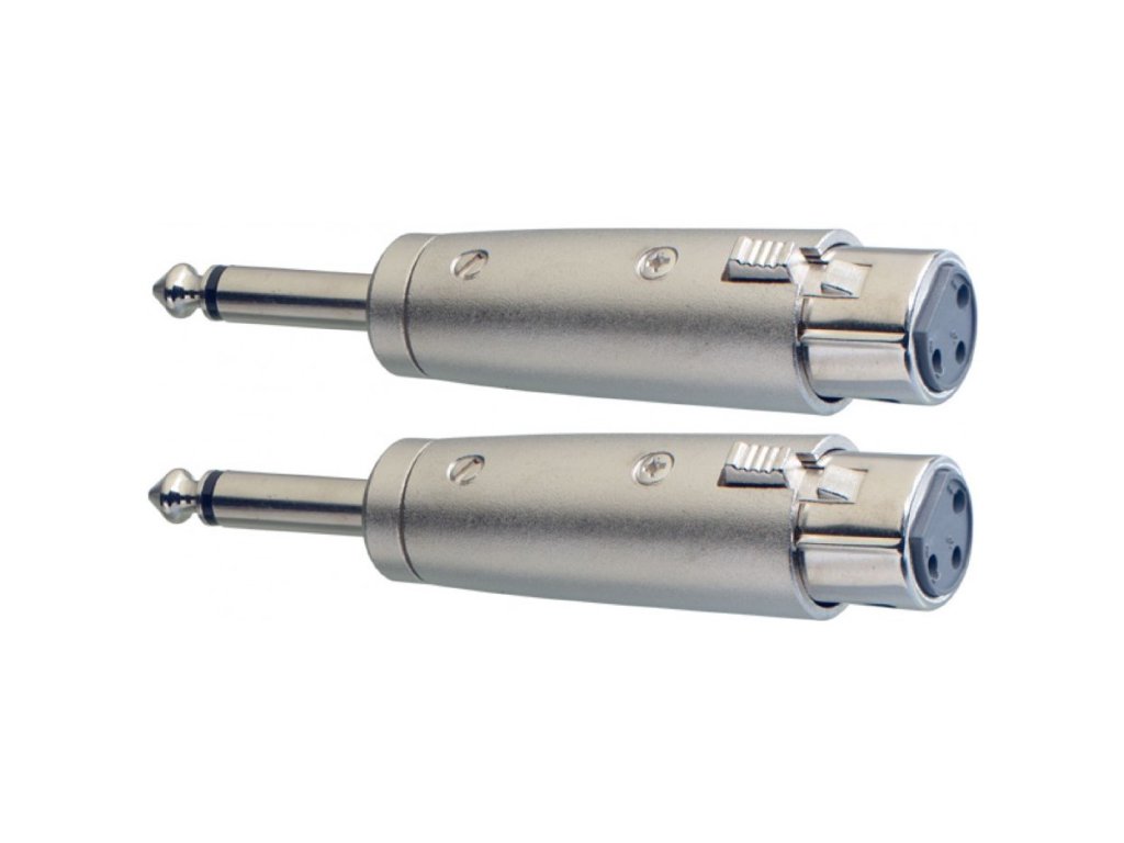 Stagg AC-XFPMH, redukce Jack 6,3 mm zástrčka mono - XLR zásuvka, 2ks