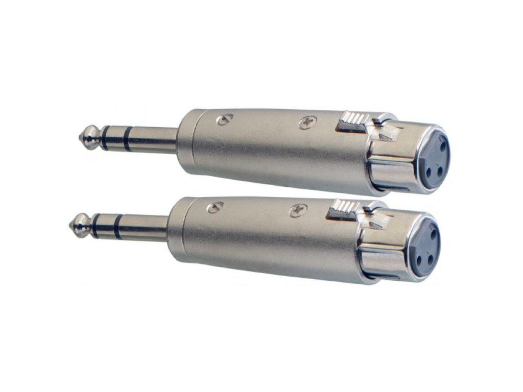 Stagg AC-XFPMSH, redukce XLR samice – Jack 6,3 mm samec stereo, 2 ks