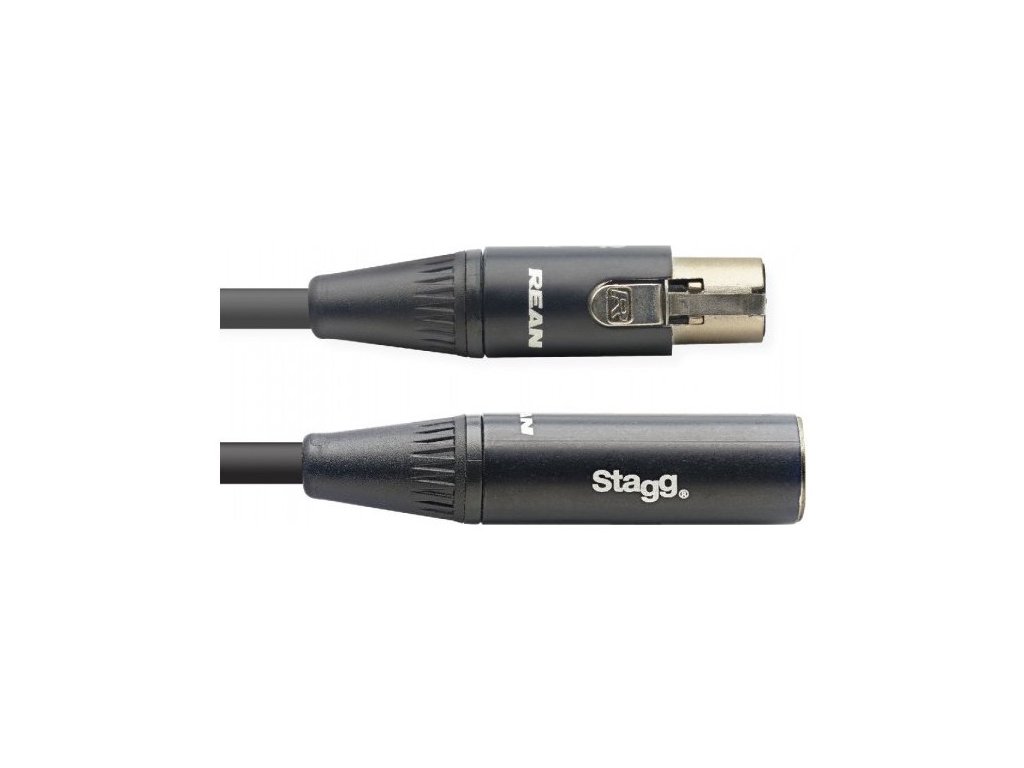 Stagg NAC1.5MX4FMX4MR, linkový kabel mini XLR 4-pin samec/mini XLR 4-pin samice, 1,5m