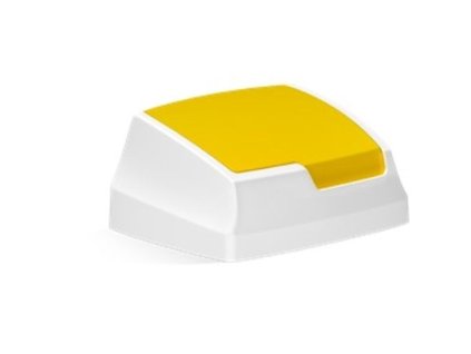 Plastové víko s klapkou 25 l - žluté