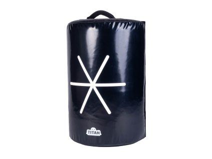 Půlkulatý štít TITAN pro obušek 2v1 - SCUTUM - černá