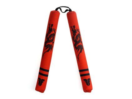 Fighter Soft Dragon nunchaku - červená