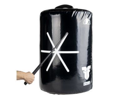 Půlkulatý štít Fighter pro obušek 2v1 - SCUTUM - černá