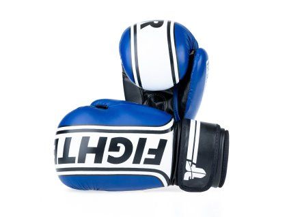 Rukavice Fighter Basic Stripe - modrá 14 (Velikost 14)